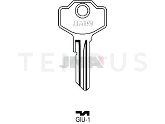 GIU-1 Cilindričan ključ (Silca SM1, IBF1R / Errebi GU1, IBF1R) 13118