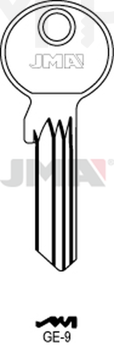 JMA GE-9 Cilindričan ključ (Silca GE7RX, GE7R / Errebi GG8)