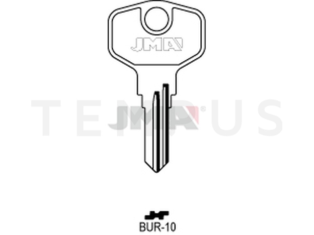BUR-10 Cilindričan ključ (Silca HPP1 / Errebi BG36)