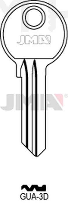 JMA GUA-3D Cilindričan ključ (Silca GD8R / Errebi GUA3)