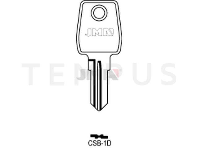 CSB-1D Cilindričan ključ (Silca CAX1R / Errebi CSB1R) 12788