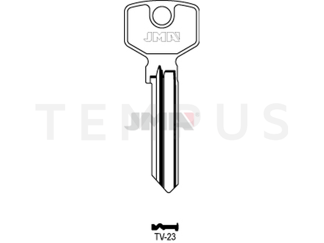 TV-23 Cilindričan ključ (Silca TR10R / Errebi TV27R) 13981