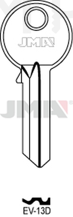 JMA EV-13D Cilindričan ključ (Silca EV2 / Errebi EV5E)