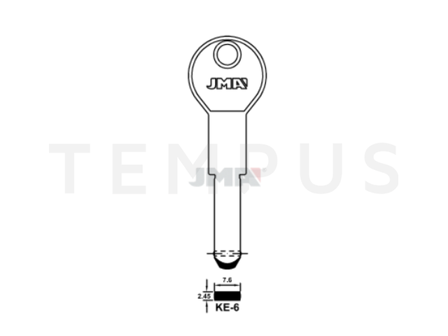 KE-6 Specijalan ključ (Silca KE19 / Errebi KC5) 21480