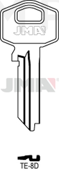 JMA TE-8D Cilindričan ključ (Silca TE2R / Errebi TS7)