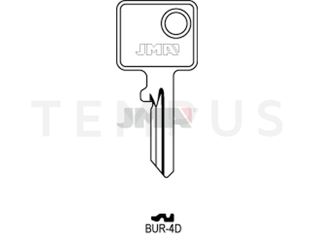 BUR-4D Cilindričan ključ (Silca BUR20 / Errebi BG24)