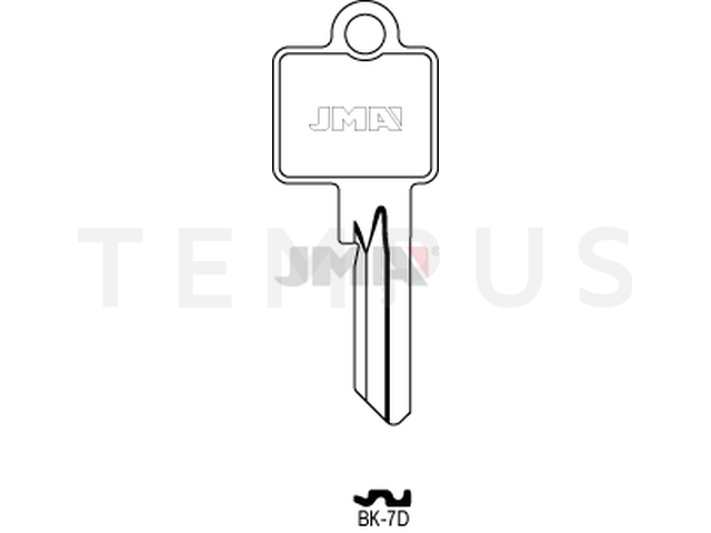 BK-7D Cilindričan ključ (Silca BK15 / Errebi KSC5DN) 12602