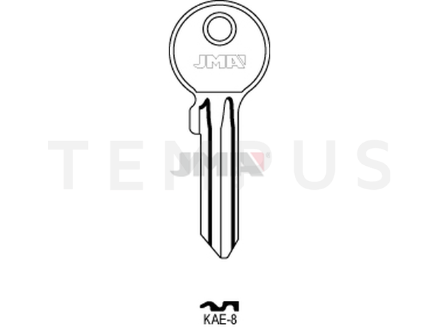 KAE-8 Cilindričan ključ (Silca KLE7RX / Errebi KAL10R) 13306