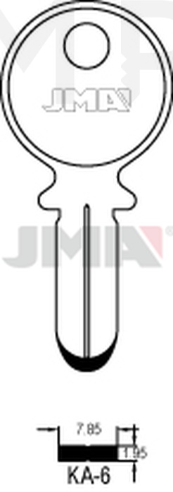 JMA KA-6 Specijalan ključ (Silca KA6 / Errebi KB6)