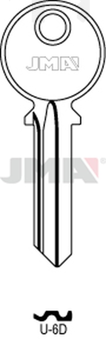 JMA U-6D Cilindričan ključ (Silca UL054 / Errebi U6D)