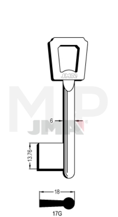 JMA 17G Kasa ključ (Errebi 50J17G)