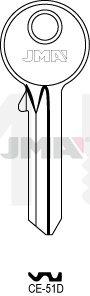 JMA CE-51D Cilindričan ključ (Silca CE3 / Errebi CE7D)