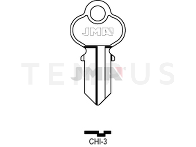 CHI-3 Cilindričan ključ (Silca CH4 / Errebi CHI6) 12692