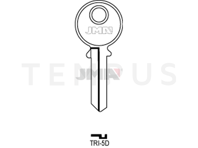 TRI-5D Cilindričan ključ (Silca TL6 / Errebi TR3R) 13965