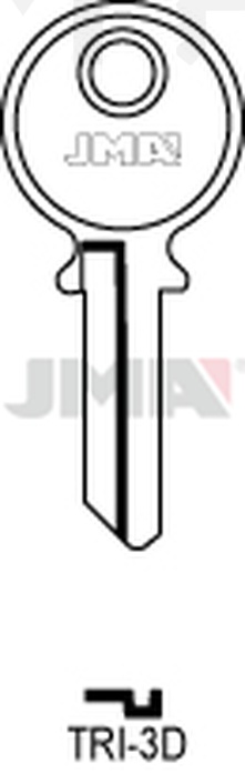 JMA TRI-3D Cilindričan ključ (Silca TL9 / Errebi TR9R)
