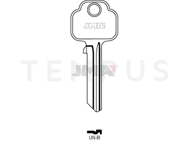 UN-8I Cilindričan ključ (Silca UNI32R / Errebi UN25S) 14016