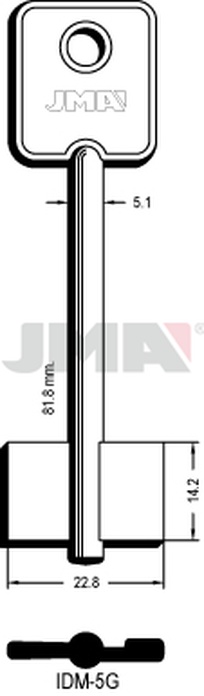 JMA IDM-5G Kasa ključ (Silca 5ID3 / Errebi 2ID4)