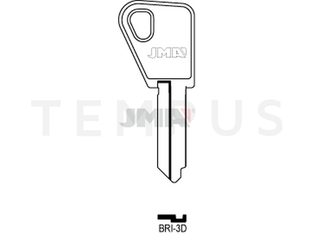 BRI-3D Cilindričan ključ (Silca BD4R / Errebi BD8R)