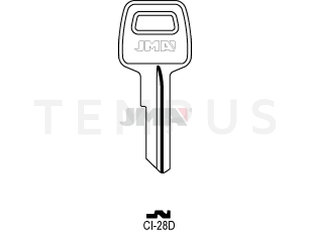 CI-28D Cilindričan ključ (Silca CS10 / Errebi C4PP) 12719