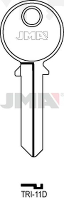 JMA TRI-11D Cilindričan ključ (Silca TL3 / Errebi TR7R)