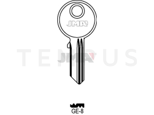 GE-8 Cilindričan ključ (Silca GE30 / Errebi GG35M) 13110