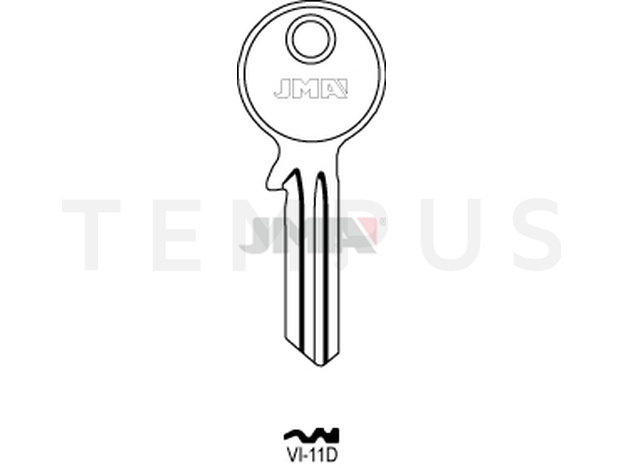 VI-11D Cilindričan ključ (Silca VI5 / Errebi V7) 14043