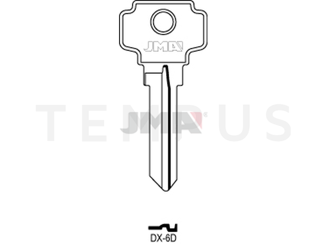 DX-6D Cilindričan ključ (Silca DX3 / Errebi D7D) 14876