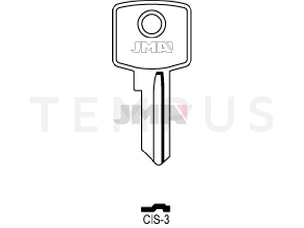 CIS-3 Cilindričan ključ (Silca CIS2 / Errebi CIS2)