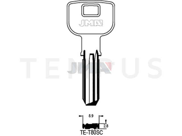 TE-T80SC Specijalan ključ (Silca TE9 / Errebi TS15) 13753
