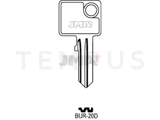 BUR-20D Cilindričan ključ (Silca BUR62 / Errebi BG38)