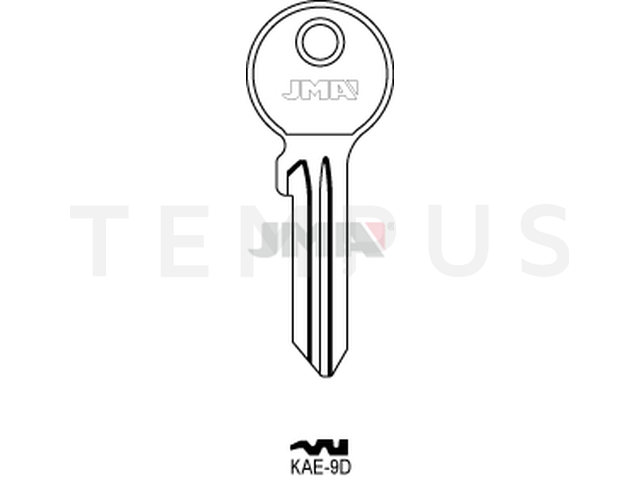 KAE-9D Cilindričan ključ (Silca KLE6X / Errebi KAL9) 13309