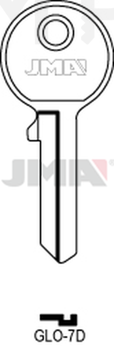 JMA GLO-7D Cilindričan ključ (Silca GL3 / Errebi GO3R)