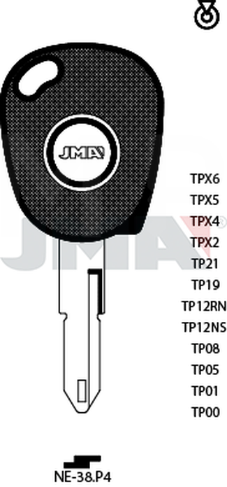 JMA TP00NE-38.P4 (Silca NE73T0 / Errebi T00NE72P)
