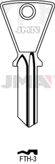 JMA FTH-3 Cilindričan ključ (Silca FH6 / Errebi FT7)