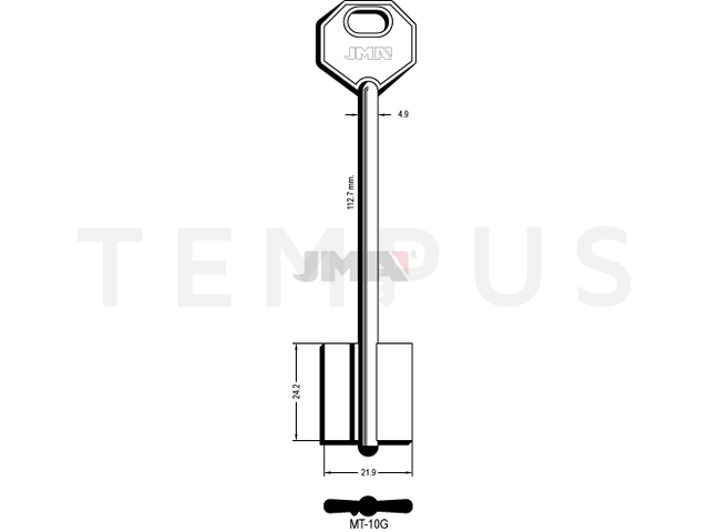 MT-10G Kasa ključ (Silca MTNC, 5MT23T / Errebi 2MO8R) 13509