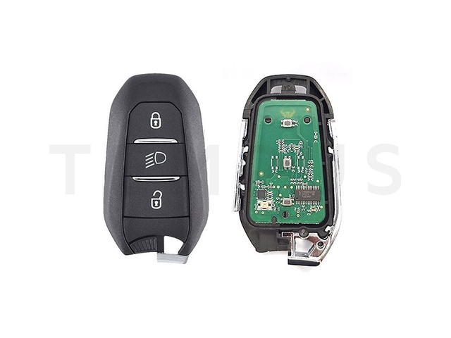 EL PEUGEOT 09 A - Peugeot AES handsfree smart daljinac 3 tastera, aftermarket, Hitag AES 433MHz 18863