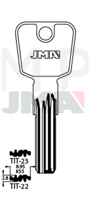 JMA TIT-22 Specijalan ključ (Silca TN32 / Errebi TT27)