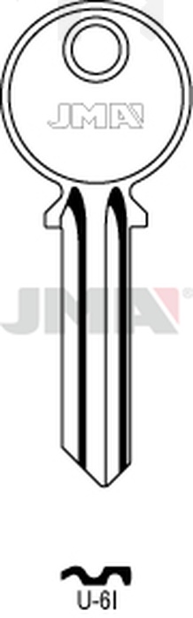 JMA U-6I Cilindričan ključ (Silca UL055 / Errebi U6S)