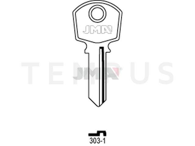 303-1 Cilindričan ključ 12451