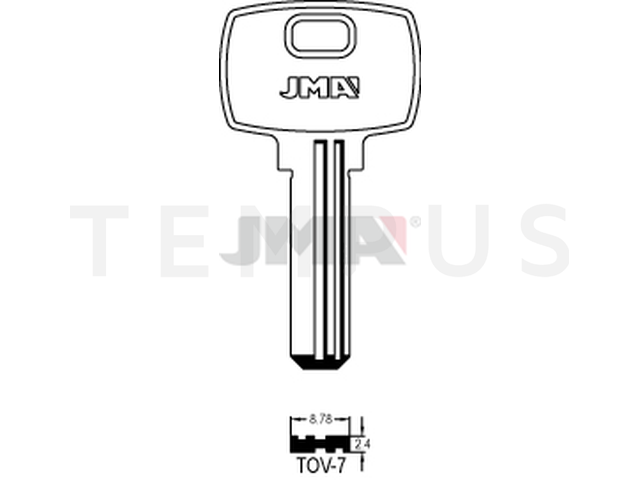 TOV-7 Specijalan ključ (Silca TV4 / Errebi TOV2) 13790