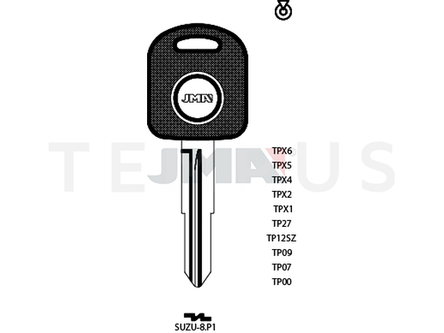 TP00SUZU-8.P1 (Silca SZ11RTE / Errebi T00SZ10RP) 13929