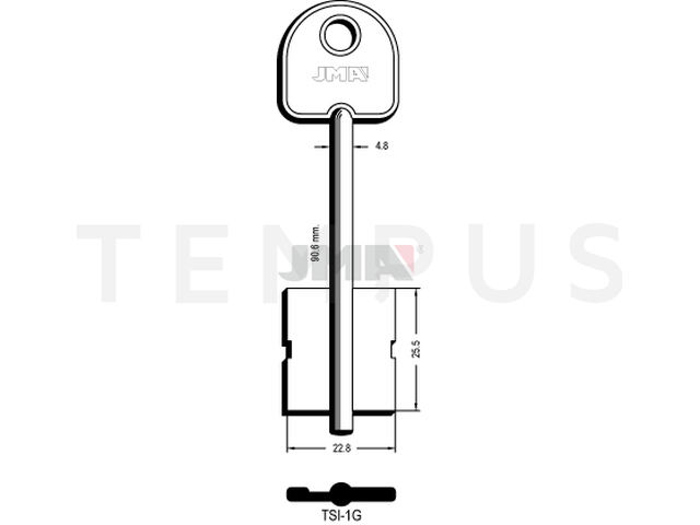 TSI-1G Kasa ključ (Silca 5TSI1 / Errebi 2TS1) 14942