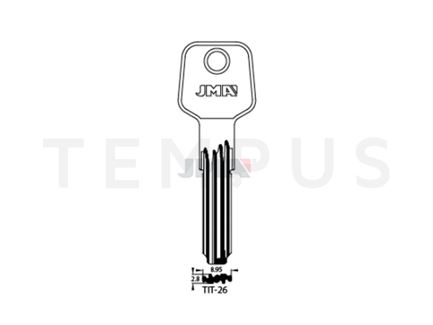 Jma TIT-26 Specijalan ključ (Silca BAI26 / Errebi TT28) 14912