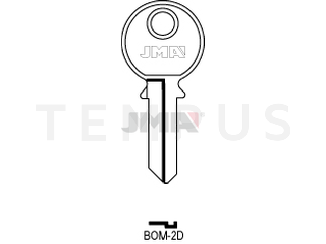 BOM-2D Cilindričan ključ (Silca BO2 / Errebi BOM1) 12620