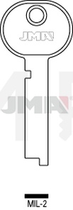 JMA MIL-2 Cilindričan ključ (Silca MIS2 / Errebi MIL2)