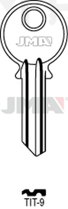 JMA TIT-9 Cilindričan ključ (Silca TN4R / Errebi TT4R)