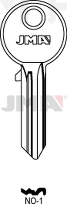 JMA NO-1 cl.top1s / ABU-14 Cilindričan ključ (Silca TOP1R, AB54 / Errebi AU44)