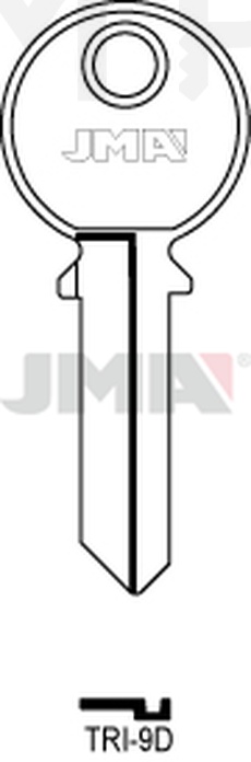 JMA TRI-9D Cilindričan ključ (Silca TL5 / Errebi TR6R)