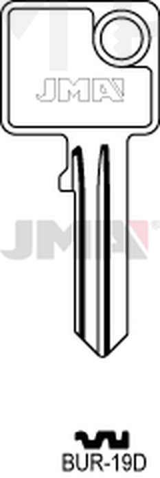 JMA BUR-19D Cilindričan ključ (Silca BUR29 / Errebi BG39)