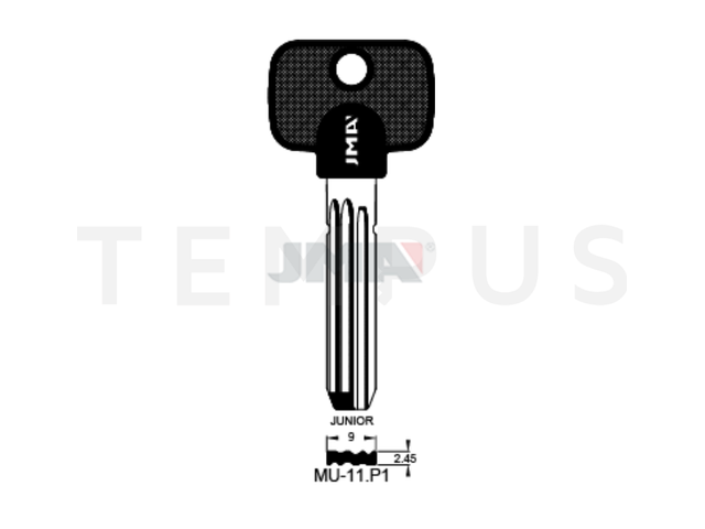 MU-11.P1 Specijalan ključ (Silca MTK12RP / Errebi ML8RP176) 13530